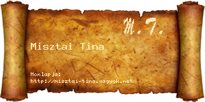 Misztai Tina névjegykártya